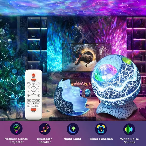 Dinosaur Night Light Projector for Kids with Timer & Remote Control