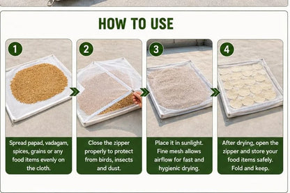 Foldable Mesh Food Drying Mat for Sun Drying