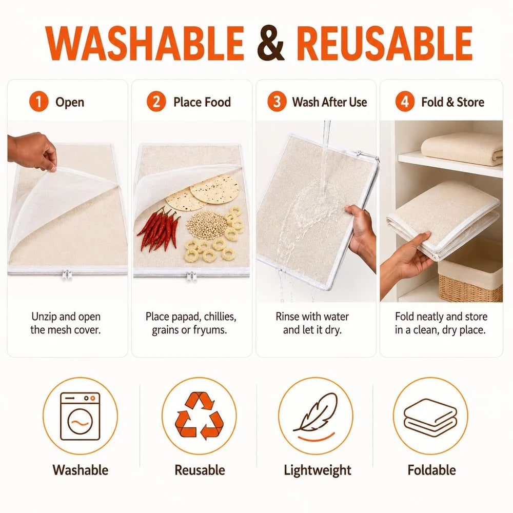 Foldable Mesh Food Drying Mat for Sun Drying