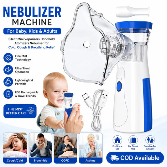 Portable Mesh Nebulizer & Humidifier for Baby & Adults
